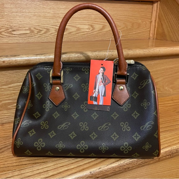 NWT Elegant Brown DIOPHY Monogram Woman’s Handbag Purse - Picture 3 of 15